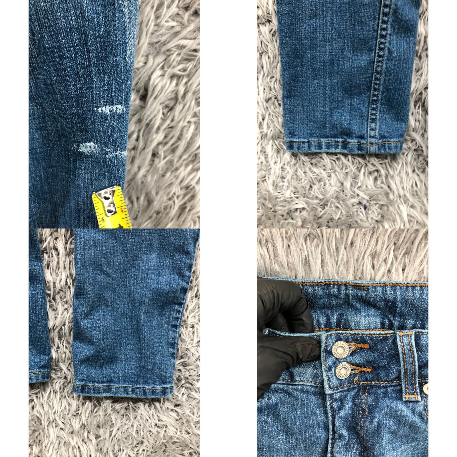 Levi's Levi's 526 Slender Straight Jeans Womens Size 4 Blue SMALL IMPERFECTIONS Size 27" / US 4 / IT 40 - 9 Thumbnail