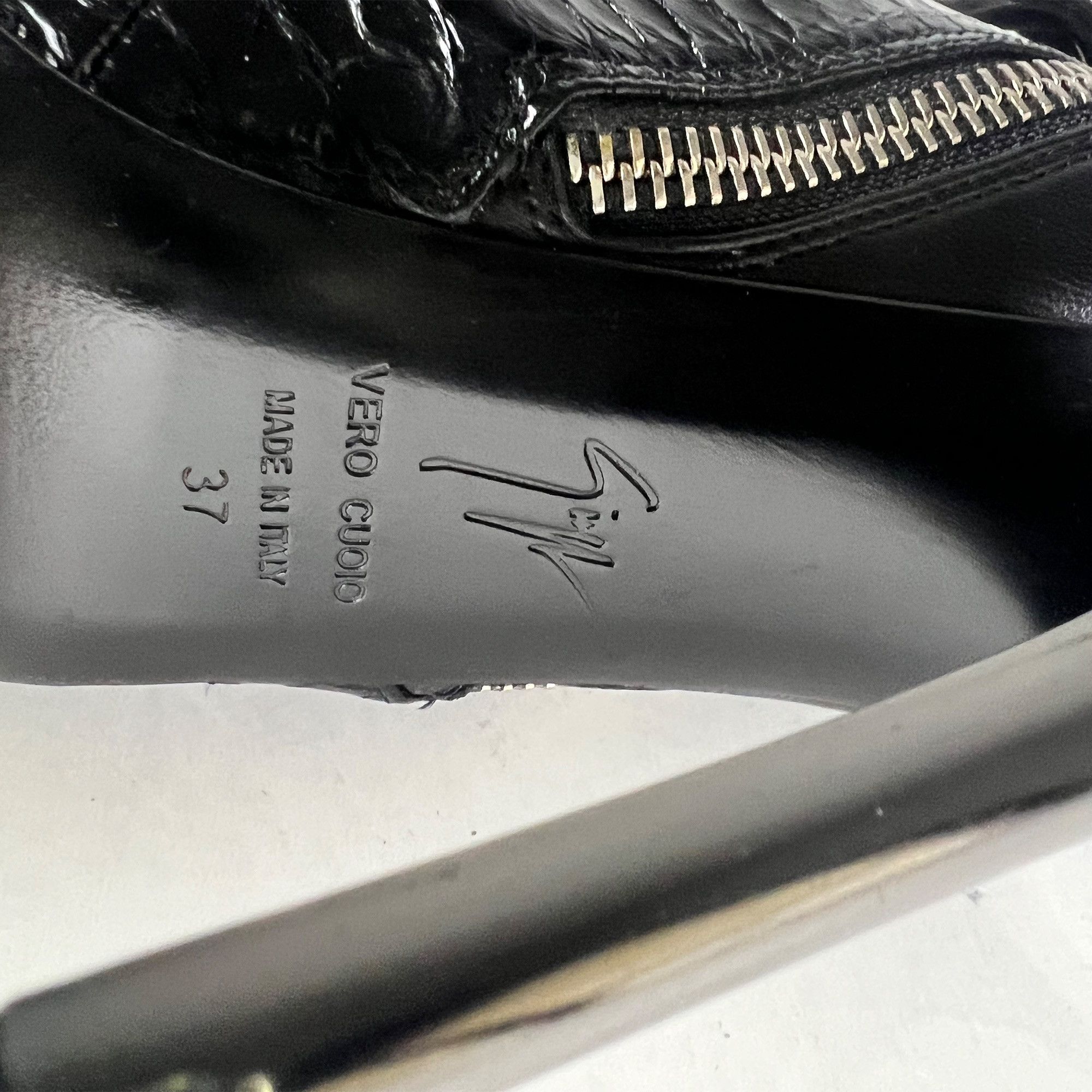 Giuseppe Zanotti PR $ 2200 Lizard Boots High Heel Size US 7 / IT 37 - 9 Thumbnail