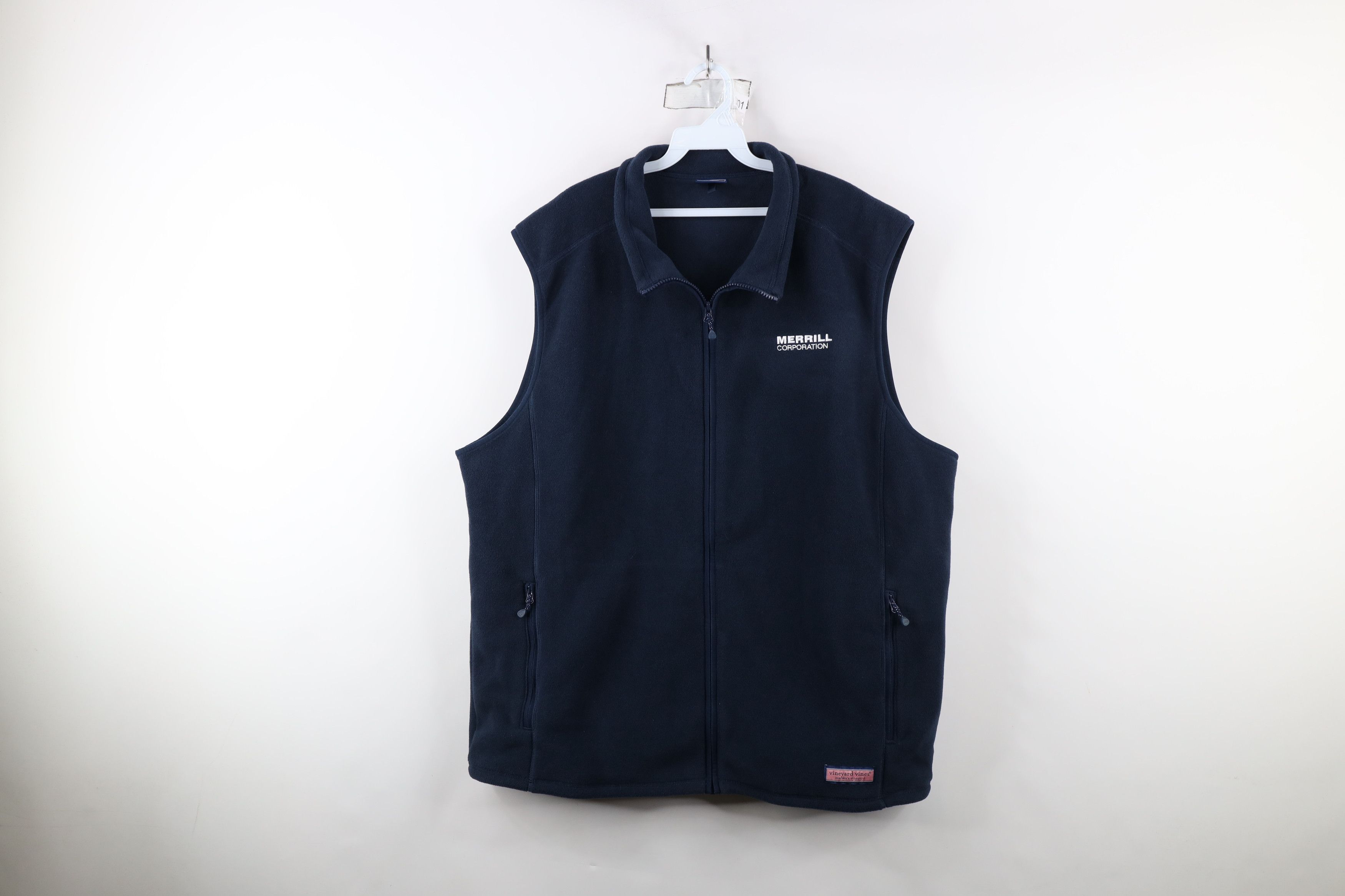 Vineyard Vines × Vintage Vineyard Vines Whale Logo Harbor Fleece Full Zip Vest Jacket Size US XXL / EU 58 / 5 - 1 Thumbnail
