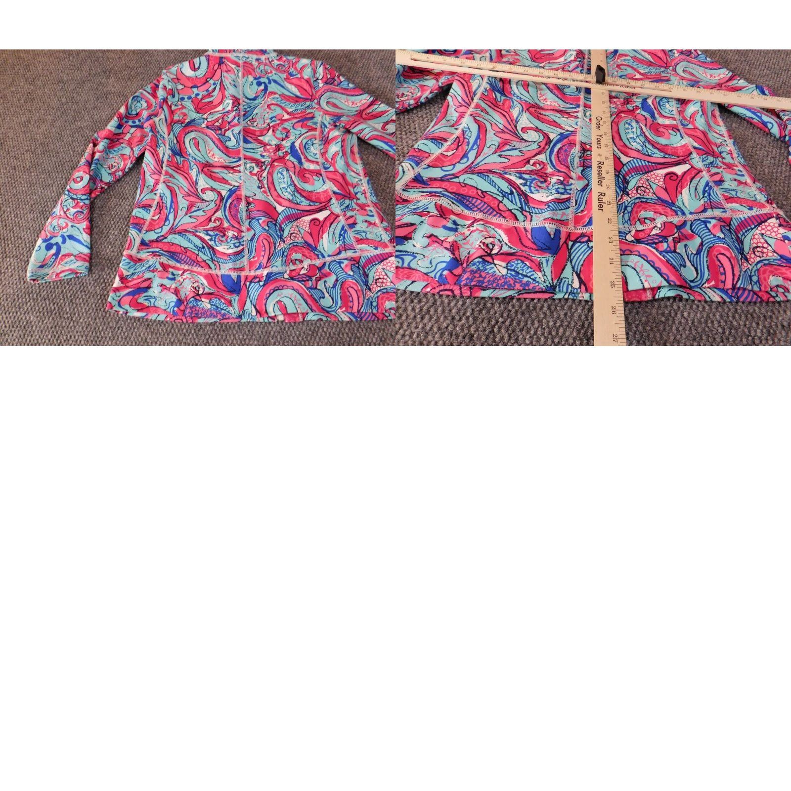 Talbots Talbots Red Floral Jacket Womens Petite Mid-Length Zip Stretch Casual Fall Spring Blouse? Size M / US 6-8 / IT 42-44 - 9 Thumbnail