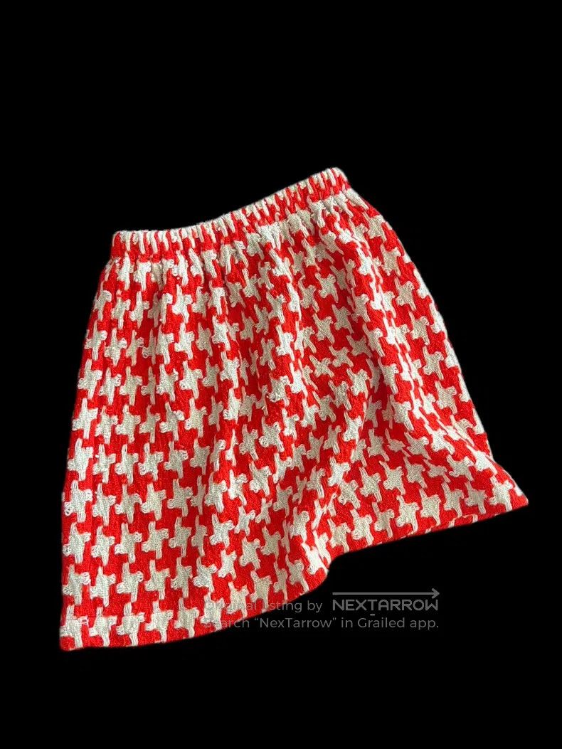 Comme des Garcons Comme des Garcons size F Orange tartan, chunky knit skirt Size 25" / US 0 / IT 36 - 1 Thumbnail