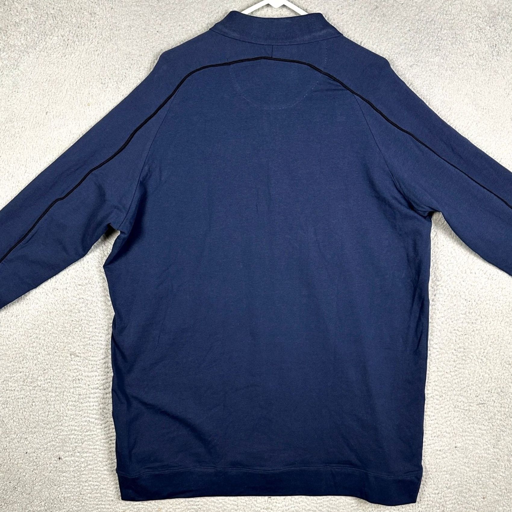 Vintage Shaquille O'Neal XLG Polo Shirt Mens 2XLT Blue Solid Long Sleeve 1/4 Zip Casual Business Baggy & Tall Mens Size US XXL / EU 58 / 5 - 2 Thumbnail