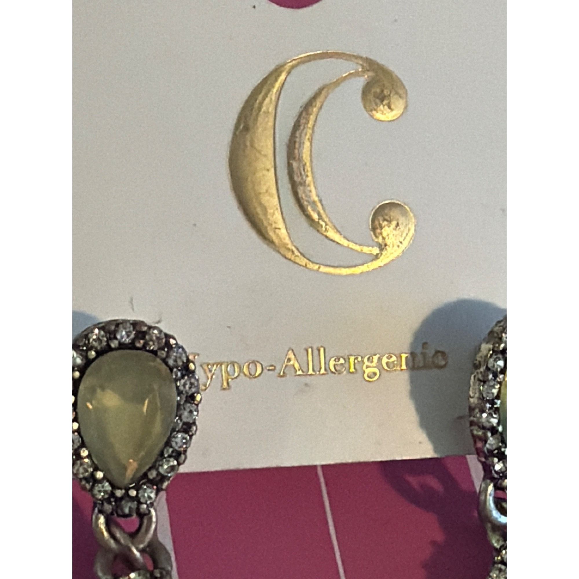 Other Charming Charlie Gunmetal Dangle Earrings Rhinestones Boho 2 Size ONE SIZE - 3 Thumbnail