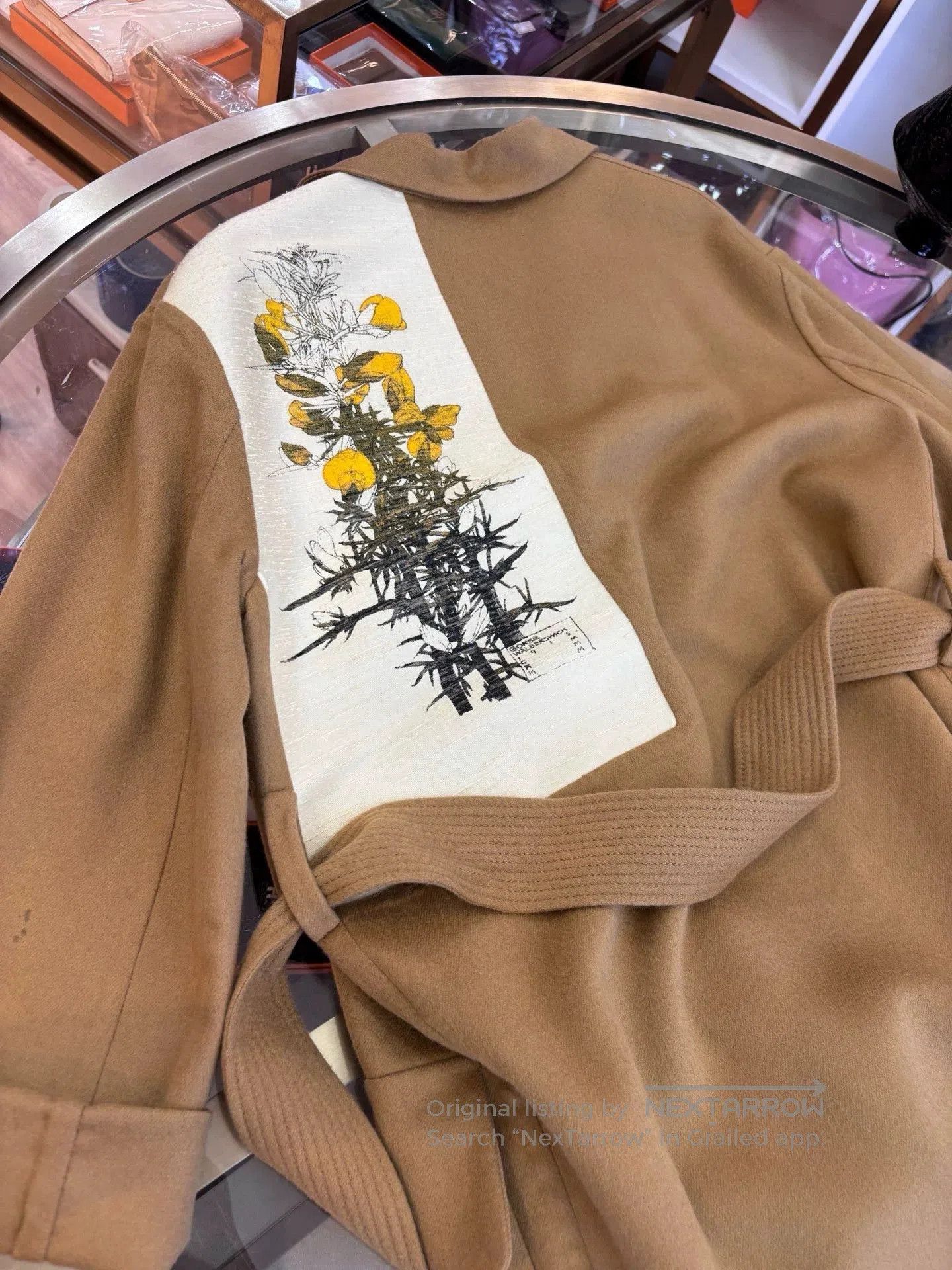 Loewe new loewe floral wool coat in beige. Size US M / EU 48-50 / 2 - 4 Thumbnail