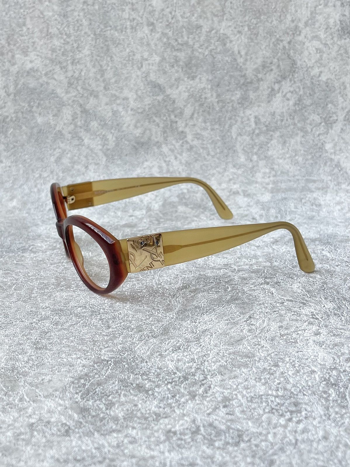 Yves Saint Laurent Vintage Yves Saint Laurent YSL Logo Oval Cat-Eye Glasses Size ONE SIZE - 3 Thumbnail