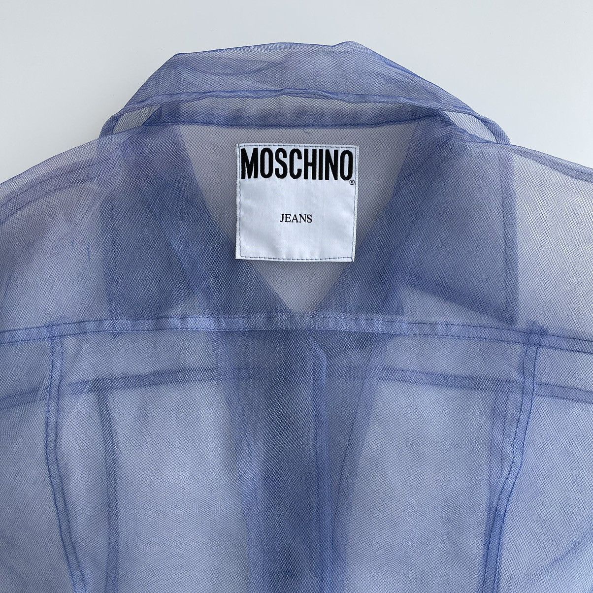 Moschino Vintage Moschino Net Transparent Blue Light Jacket Size: M Size M / US 6-8 / IT 42-44 - 8 Thumbnail