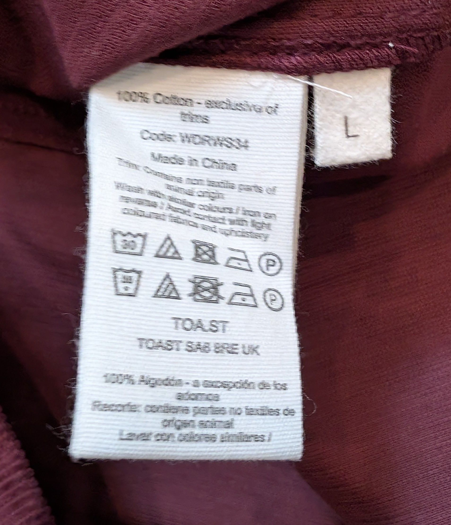 Other NWT Toast Organic Cord Tunic Dress in Beetroot Size L / US 10 / IT 46 - 4 Thumbnail