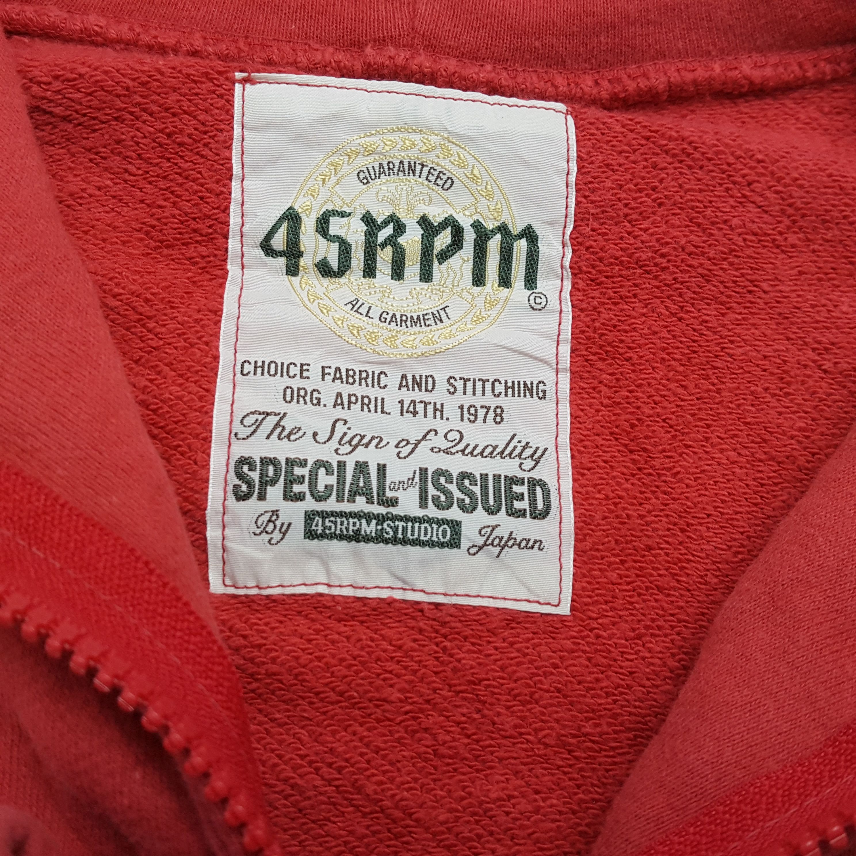 45rpm × Japanese Brand × Vintage 45RPM Japanese Brand Rare Design Zipper Hoodies Size US M / EU 48-50 / 2 - 10 Thumbnail