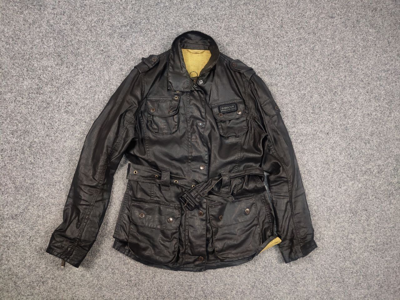 Barbour Barbour International Duralinen Waxed linen Black jacket Size M / US 6-8 / IT 42-44 - 7 Thumbnail