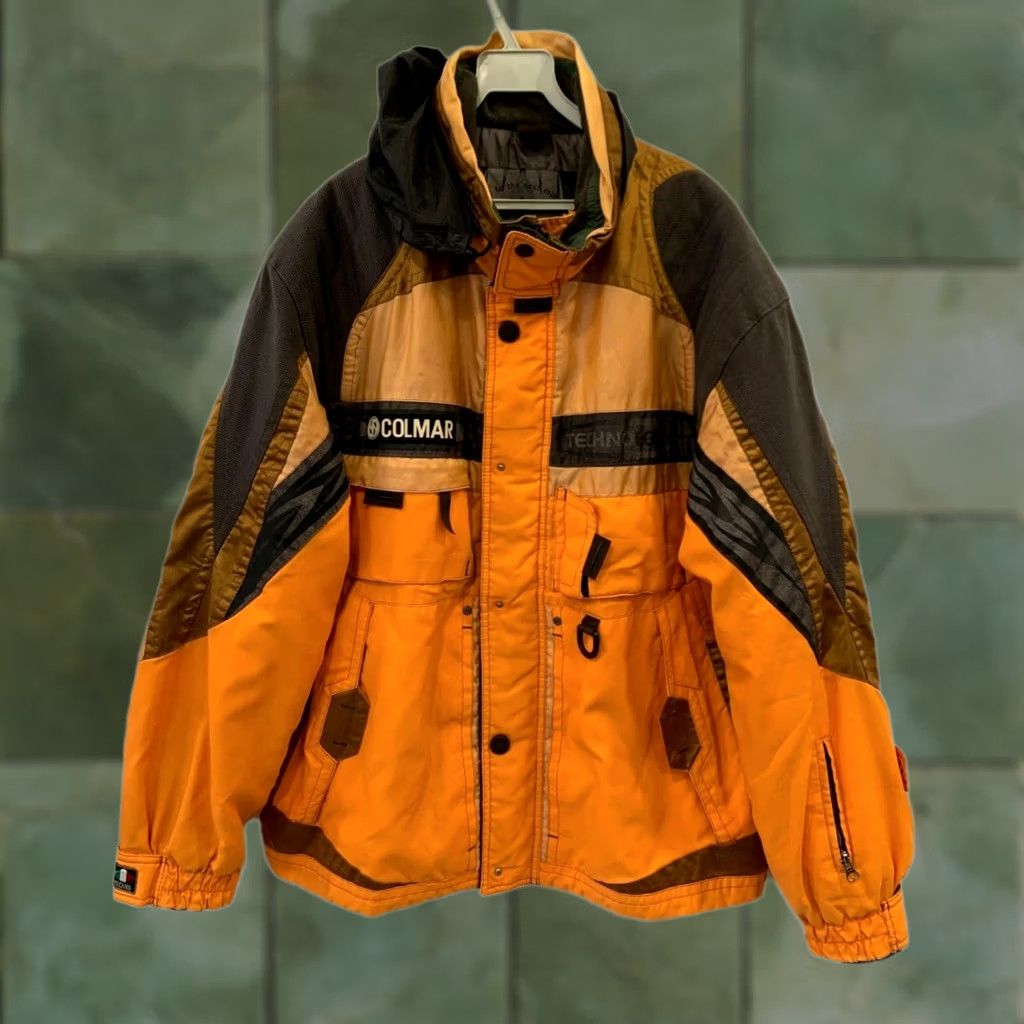Colmar VINTAGE Colmar Ski Jacket Mens XL Orange Hooded Techwear Winter Coat 54#202 Size US XL / EU 56 / 4 - 1 Thumbnail