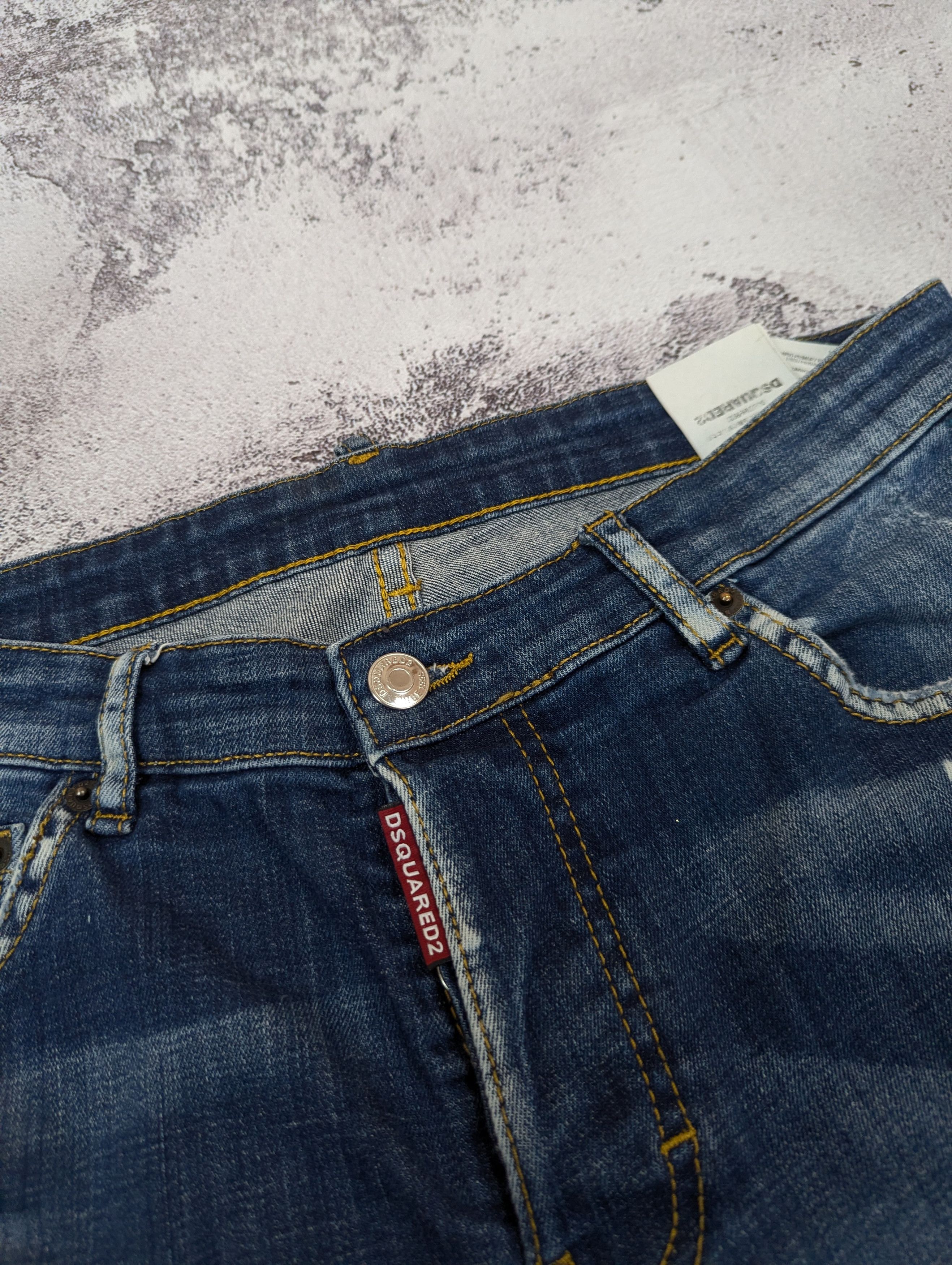 Dsquared2 Dsquared2 Skinny Dan Distressed Jeans Size US 33 - 10 Thumbnail
