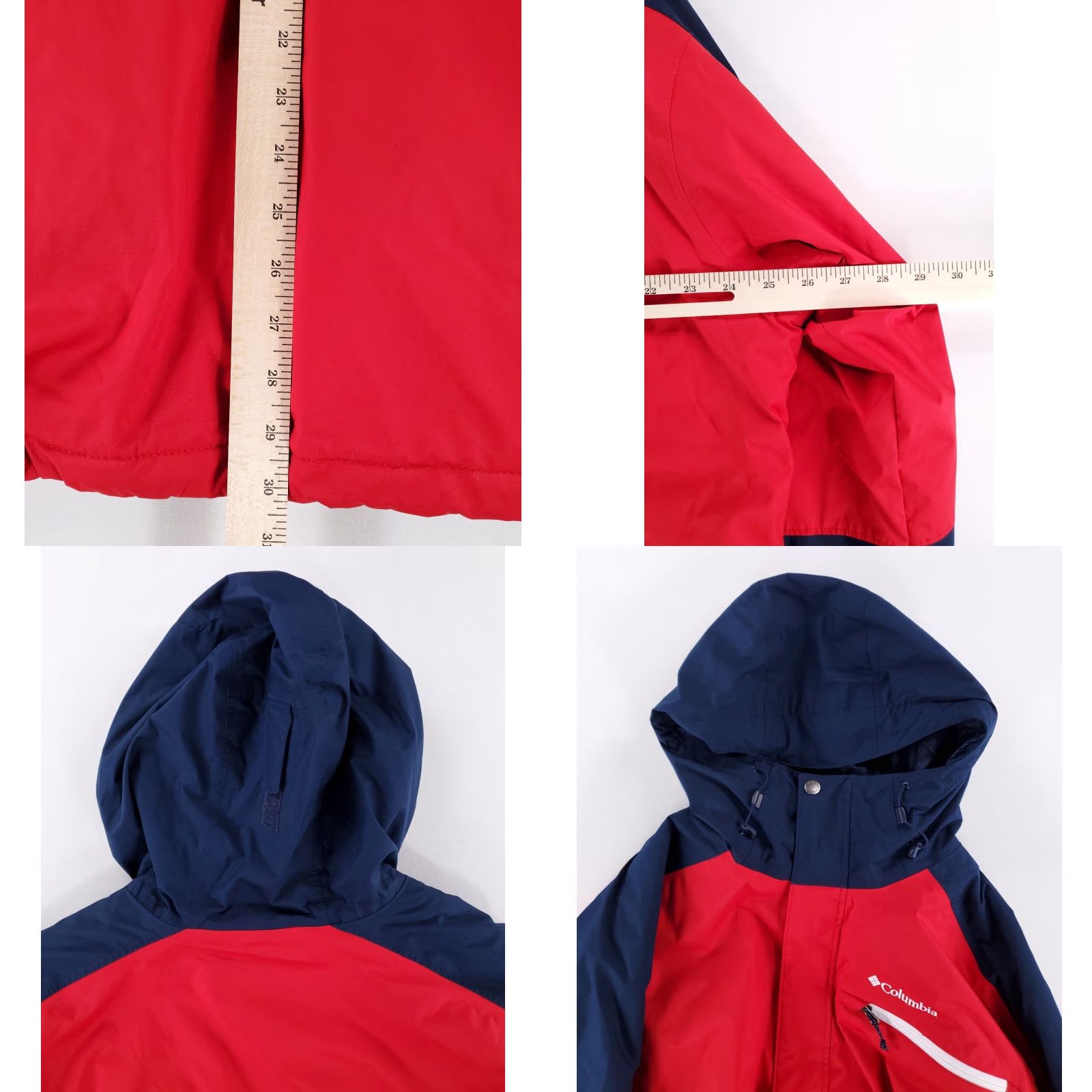 Vintage Columbia Omni-Tech Winter Jacket Hooded Mens XL Red Blue Ski Snow Size US XL / EU 56 / 4 - 8 Thumbnail