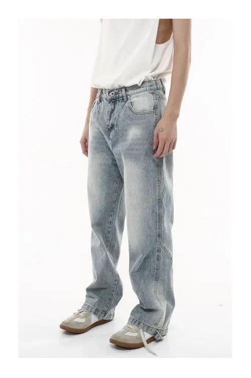 Other Vintage simple style distressed washed loose jeans Size US 32 / EU 48 - 2 Thumbnail