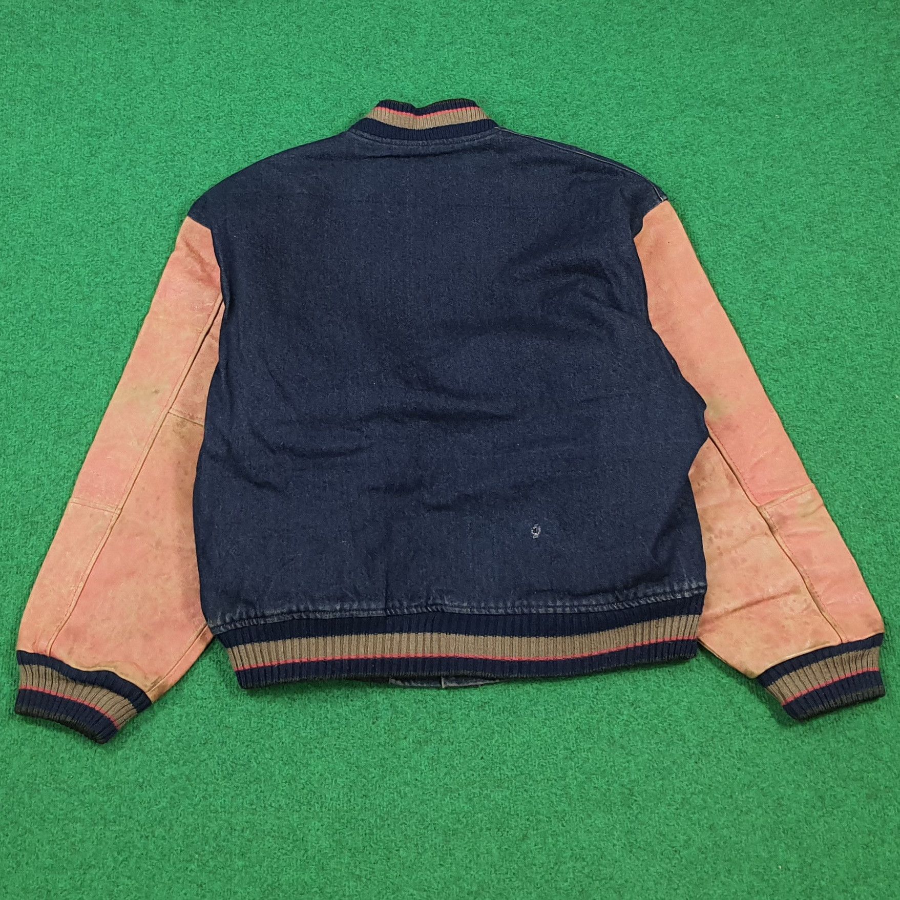 Vintage Vintage SCENE Japan Varsity Jacket Leather Sleeve C308N24 Size US L / EU 52-54 / 3 - 4 Thumbnail