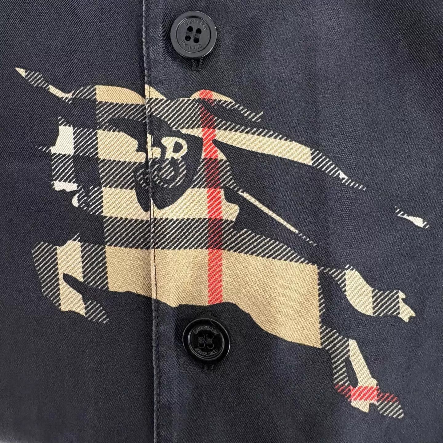 Burberry Burberry Horseferry Check silk short men's black XS Size US XS / EU 42 / 0 - 7 Thumbnail