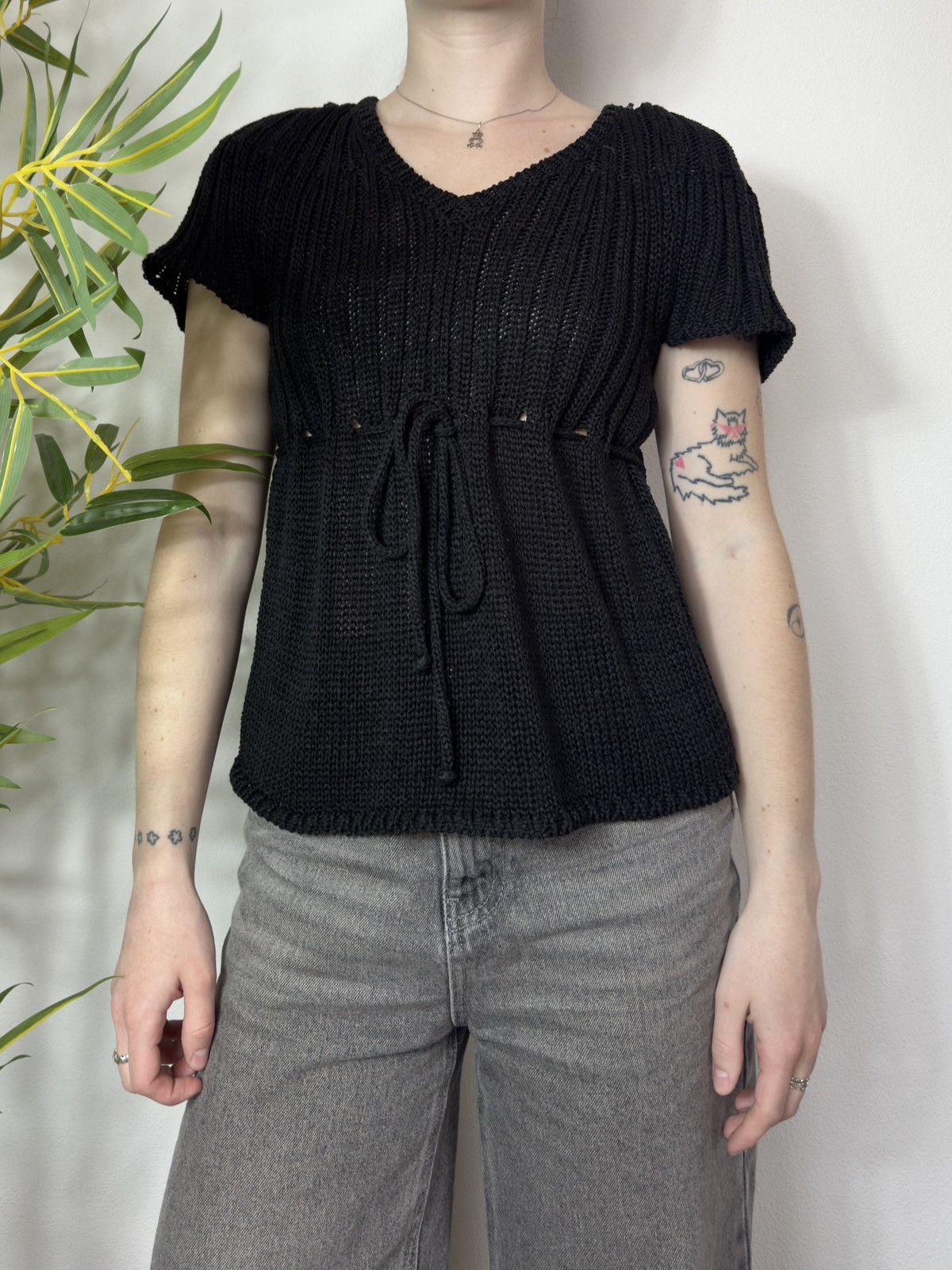 Vintage VINTAGE RINA SCIMENTO MESH KNITTED SWEATER TANK TOP Size S / US 4 / IT 40 - 2 Thumbnail