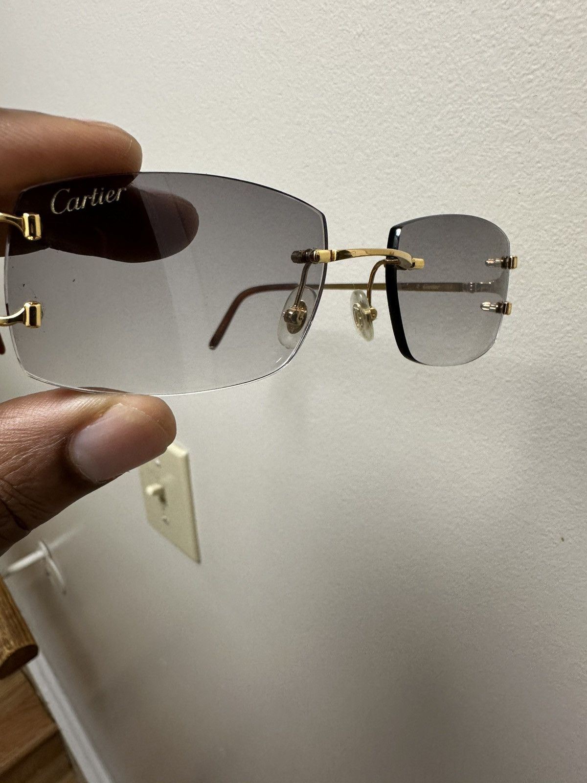 Cartier Cartier Big C Glasses with Gold Detail & Black Lens Size ONE SIZE - 5 Thumbnail