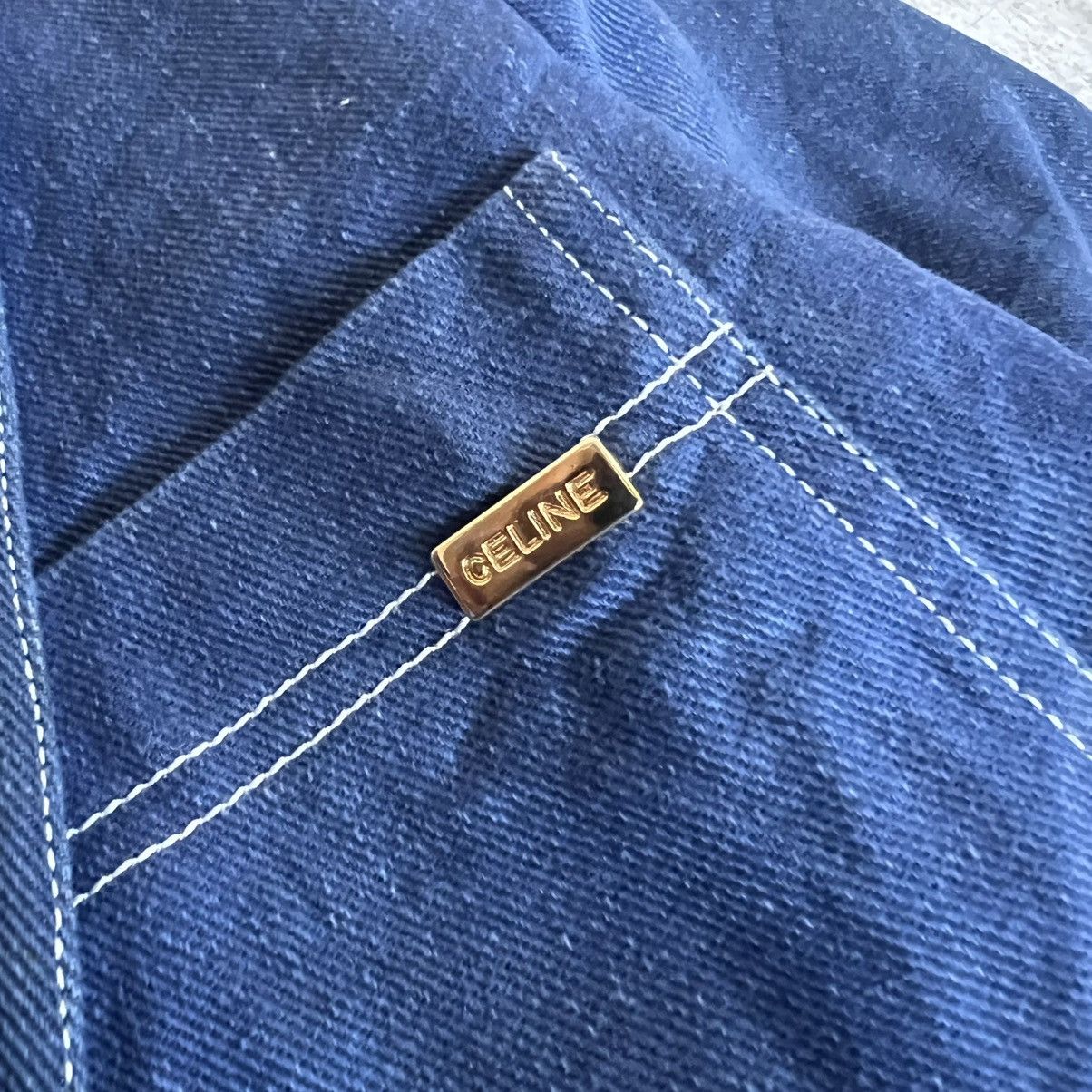 Celine Vintage 90s Celine Blazer Indigo Denim Size M / US 6-8 / IT 42-44 - 4 Thumbnail