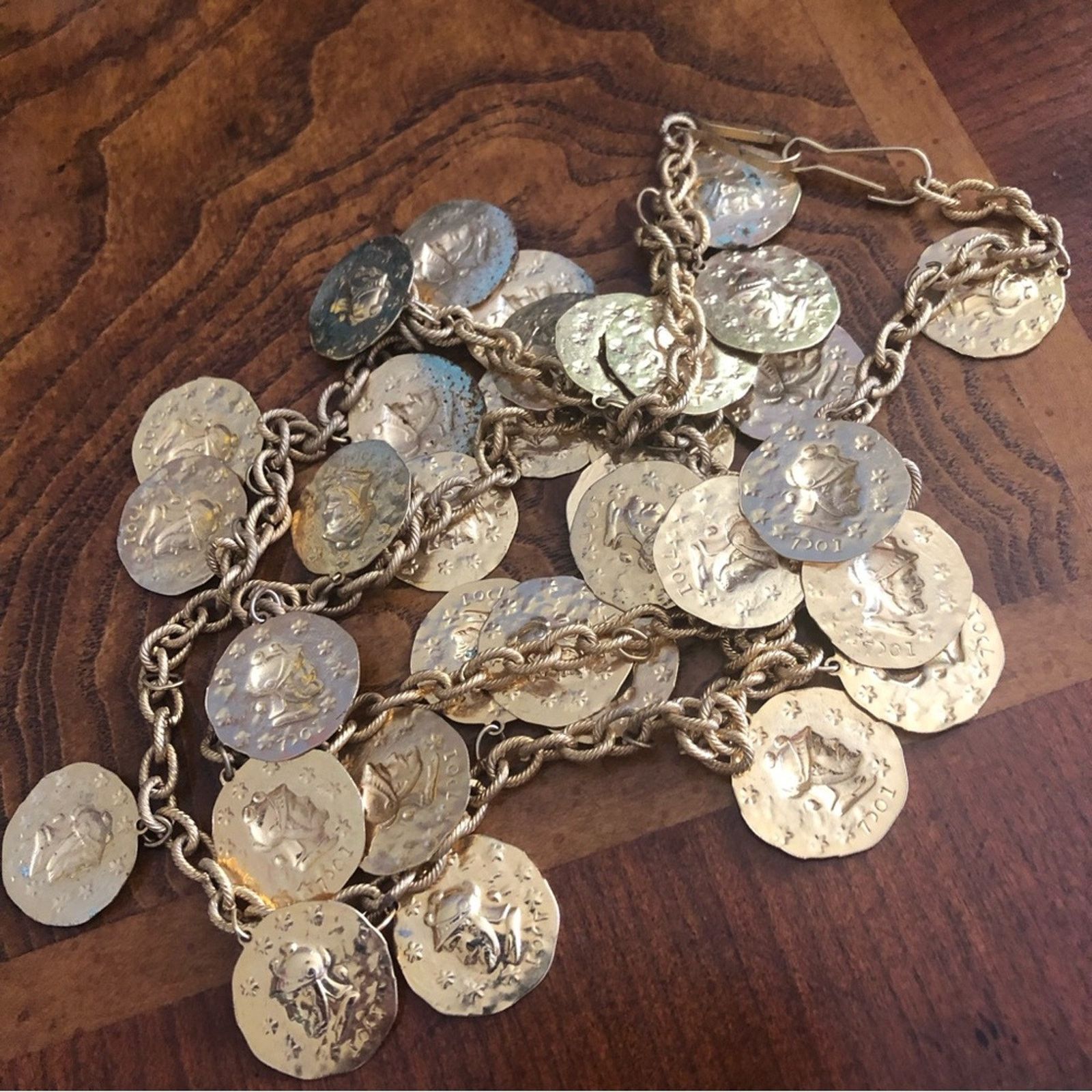 Vintage Vintage Spanish faux coin chain link necklace Size ONE SIZE - 7 Thumbnail