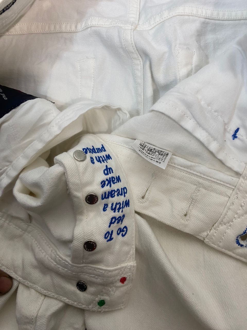Designer × Jacob Cohen Unisex🔥Jacob cohen handmade white denim pants Size US 34 / EU 50 - 8 Thumbnail