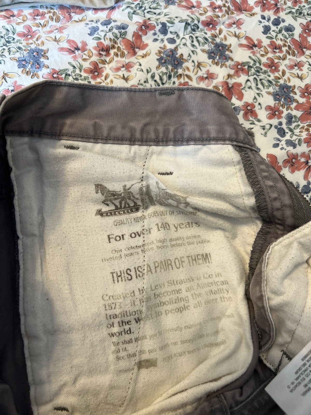 Levi's Levis Gray Chino Size US 29 - 4 Thumbnail