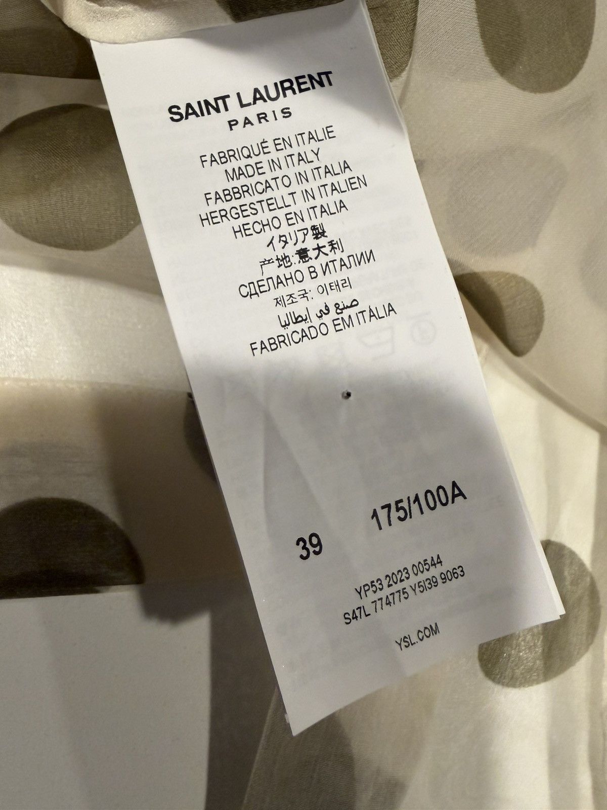 Saint Laurent Paris Saint laurent sheer transparent silk shirt. 39/15.5. $2100 Size US S / EU 44-46 / 1 - 9 Thumbnail
