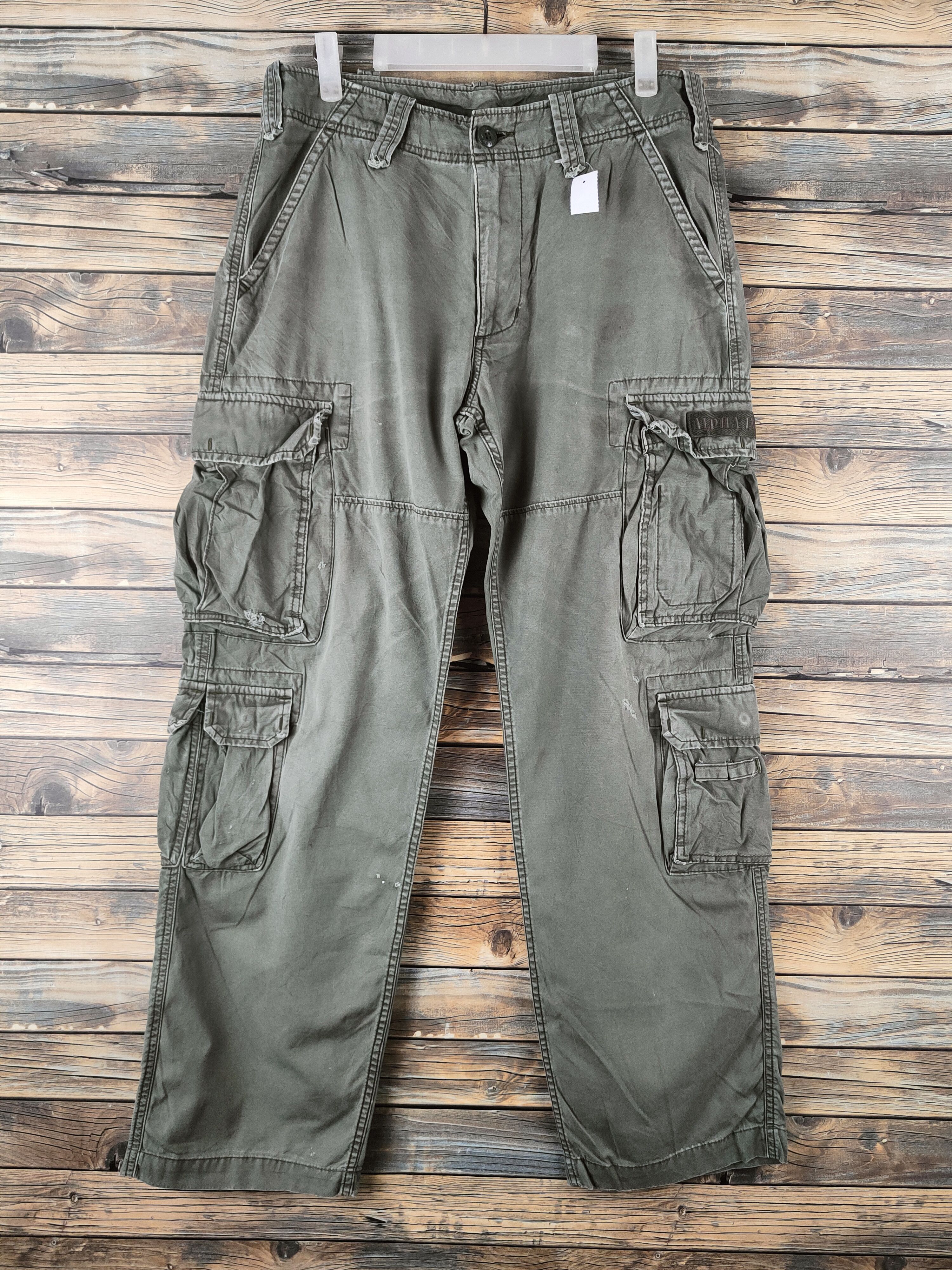 Alpha Industries DL Alpha Industries Green Multipocket Cargo Pants #46-833 Size US 33 - 1 Thumbnail
