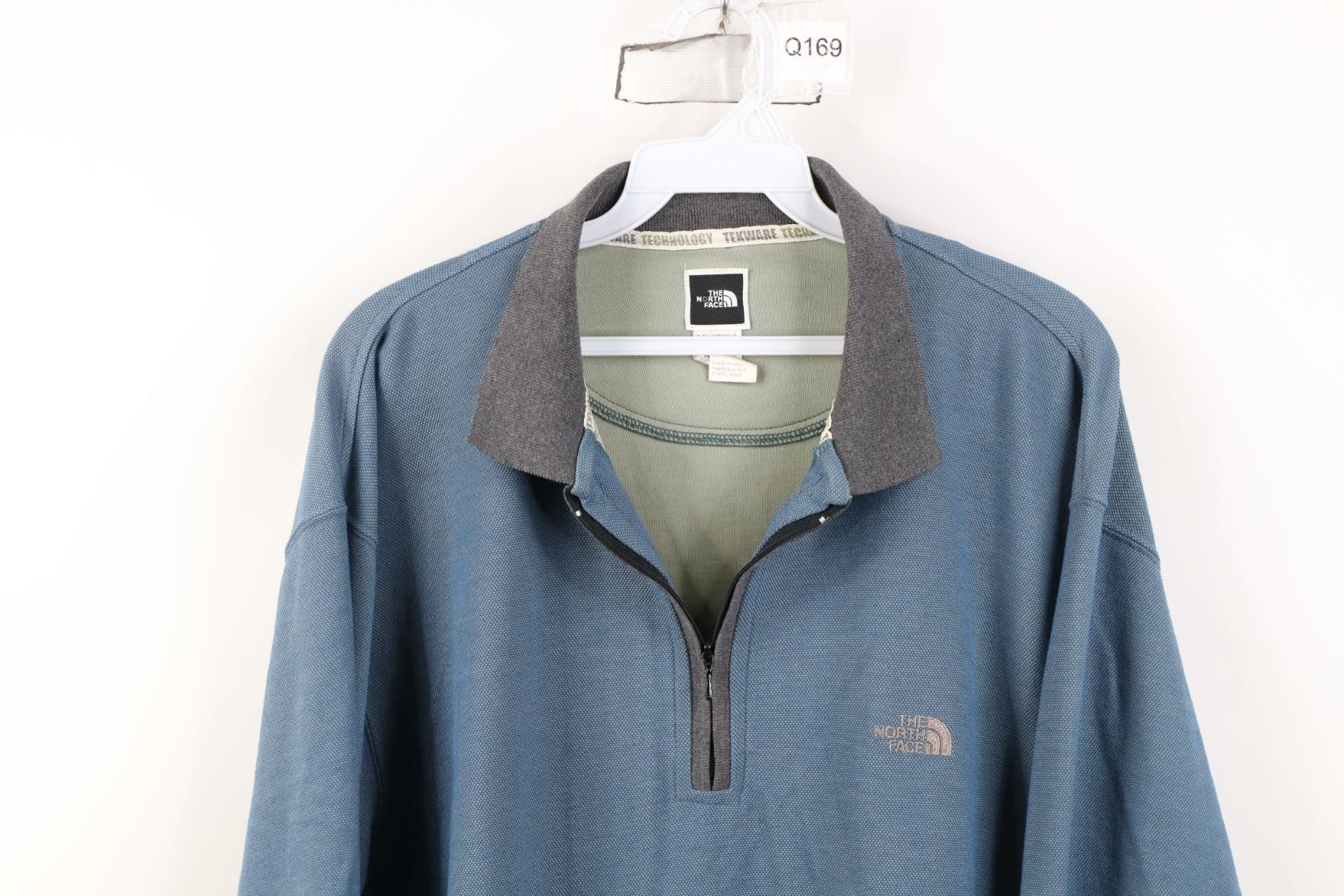 The North Face Vintage 90s The North Face Knit 1/4 Zip Polo Blue USA Size US L / EU 52-54 / 3 - 2 Thumbnail
