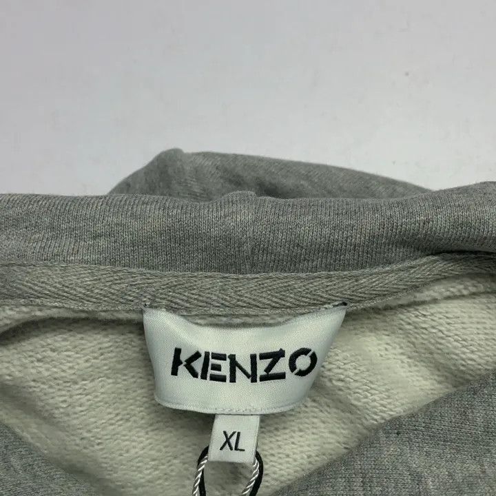 Kenzo KENZO Grey Tiger Logo Loose Hoodie -2507 Size XL / US 12-14 / IT 48-50 - 3 Thumbnail