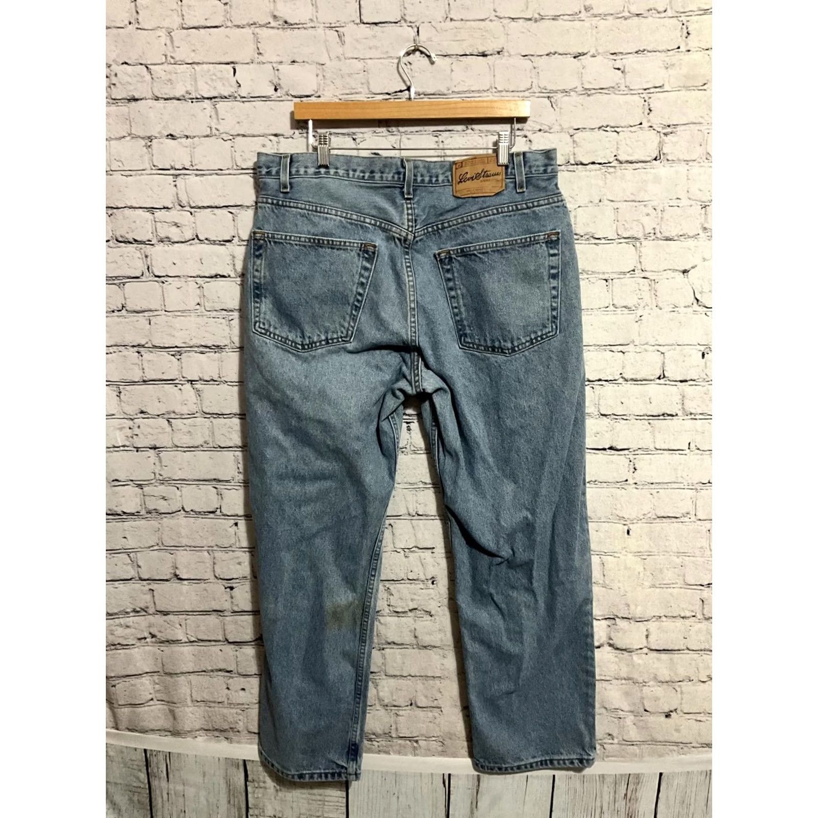 Levi's Levi's Jeans Signature Relaxed Fit Men W38 L30 Blue Denim Cotton Blend Button Closure N/A Regular Mens Size US 38 / EU 54 - 6 Thumbnail