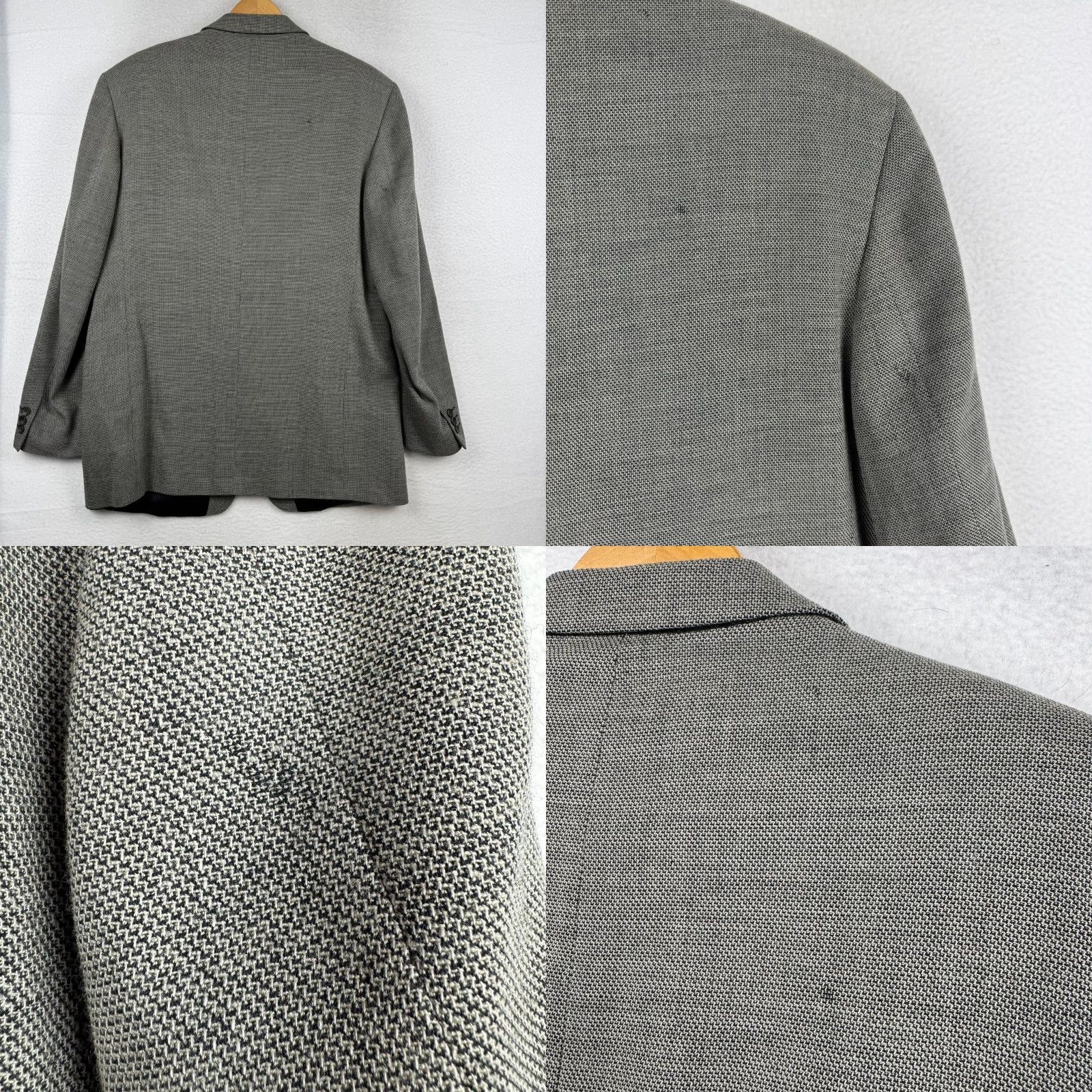 Yves Saint Laurent VINTAGE Yves Saint Laurent YSL Mens Blazer 2 Piece Wool Gray 46 90s Notch Lapel Suit Jacket Coat Regular Size 46R - 8 Thumbnail