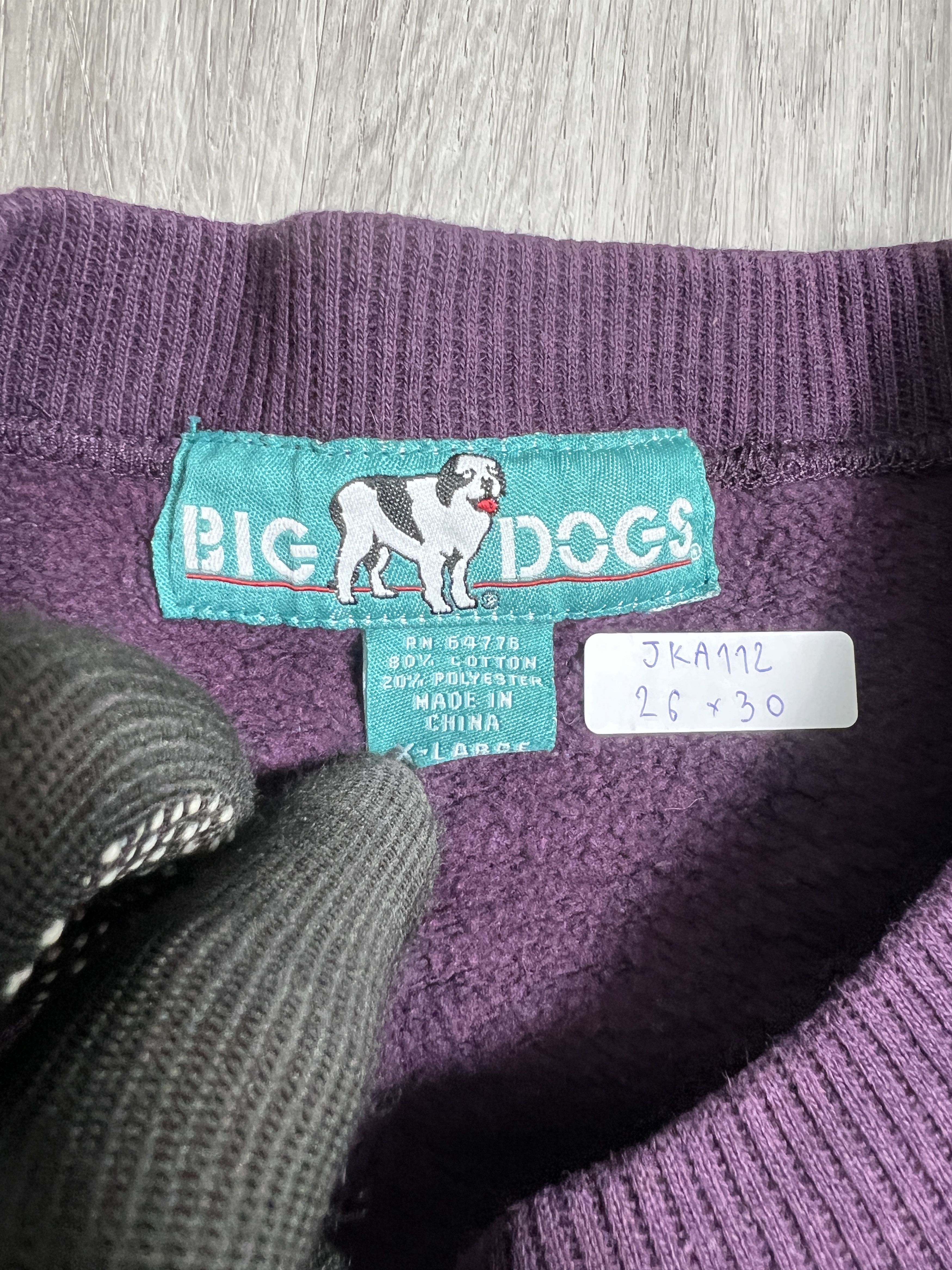 Big Dogs Vintage Big Dogs Spell Out Embroidery Sweatshirt (XL) JKA112 Size US XL / EU 56 / 4 - 3 Thumbnail