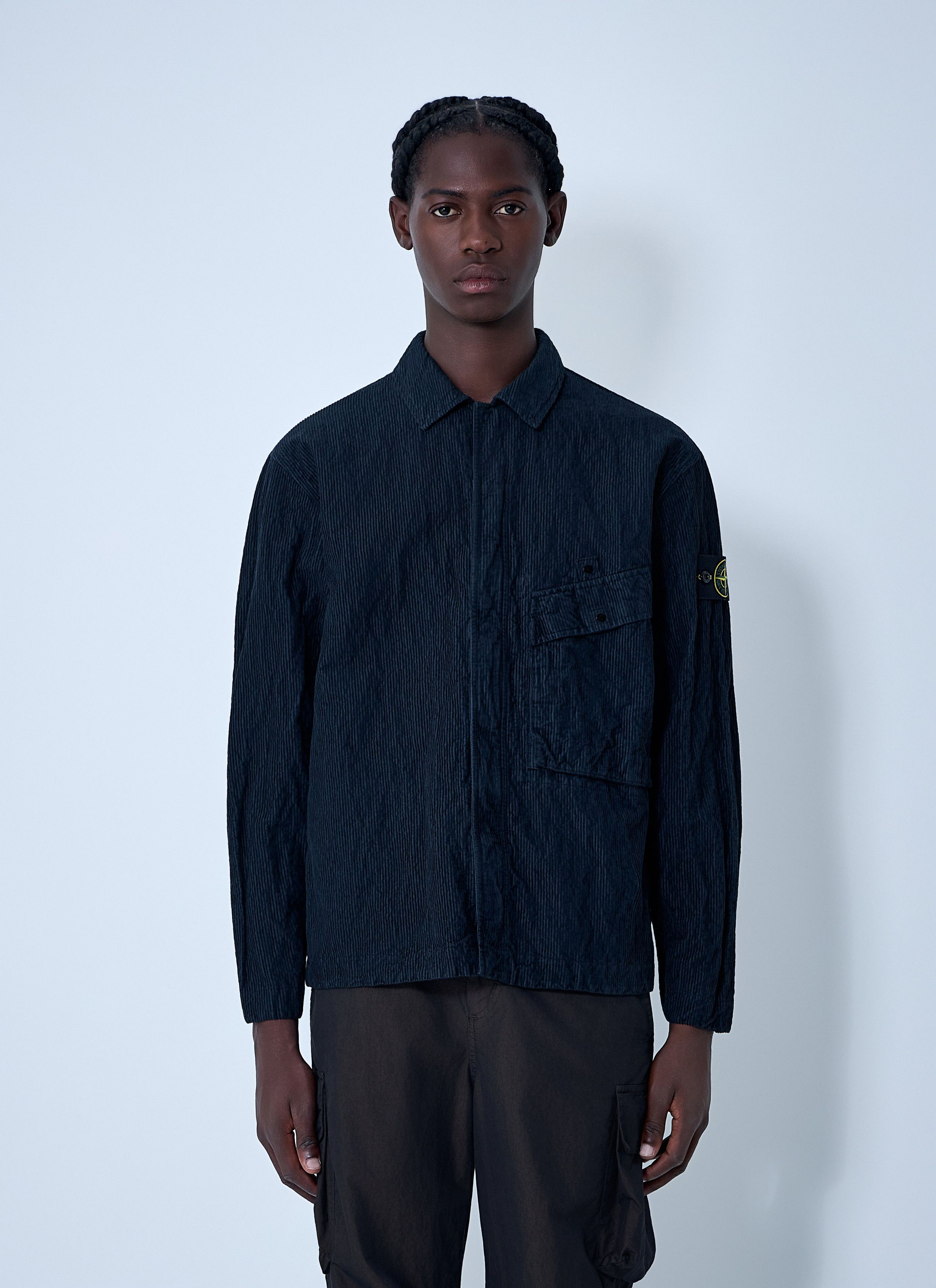 Stone Island Logo Motif Corduroy Shirt Size US XXL / EU 58 / 5 - 1 Thumbnail