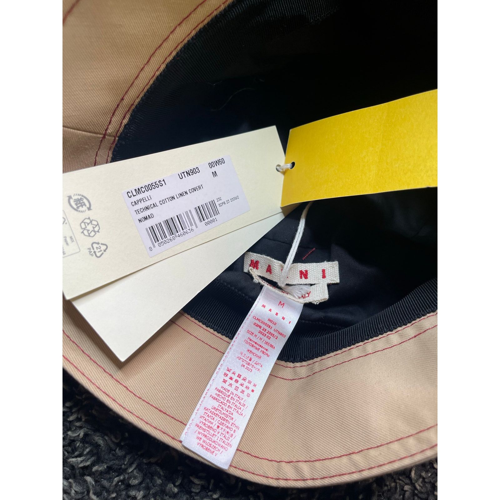 Marni Marni Embroidered Bucket Hat NWT Size ONE SIZE - 8 Thumbnail