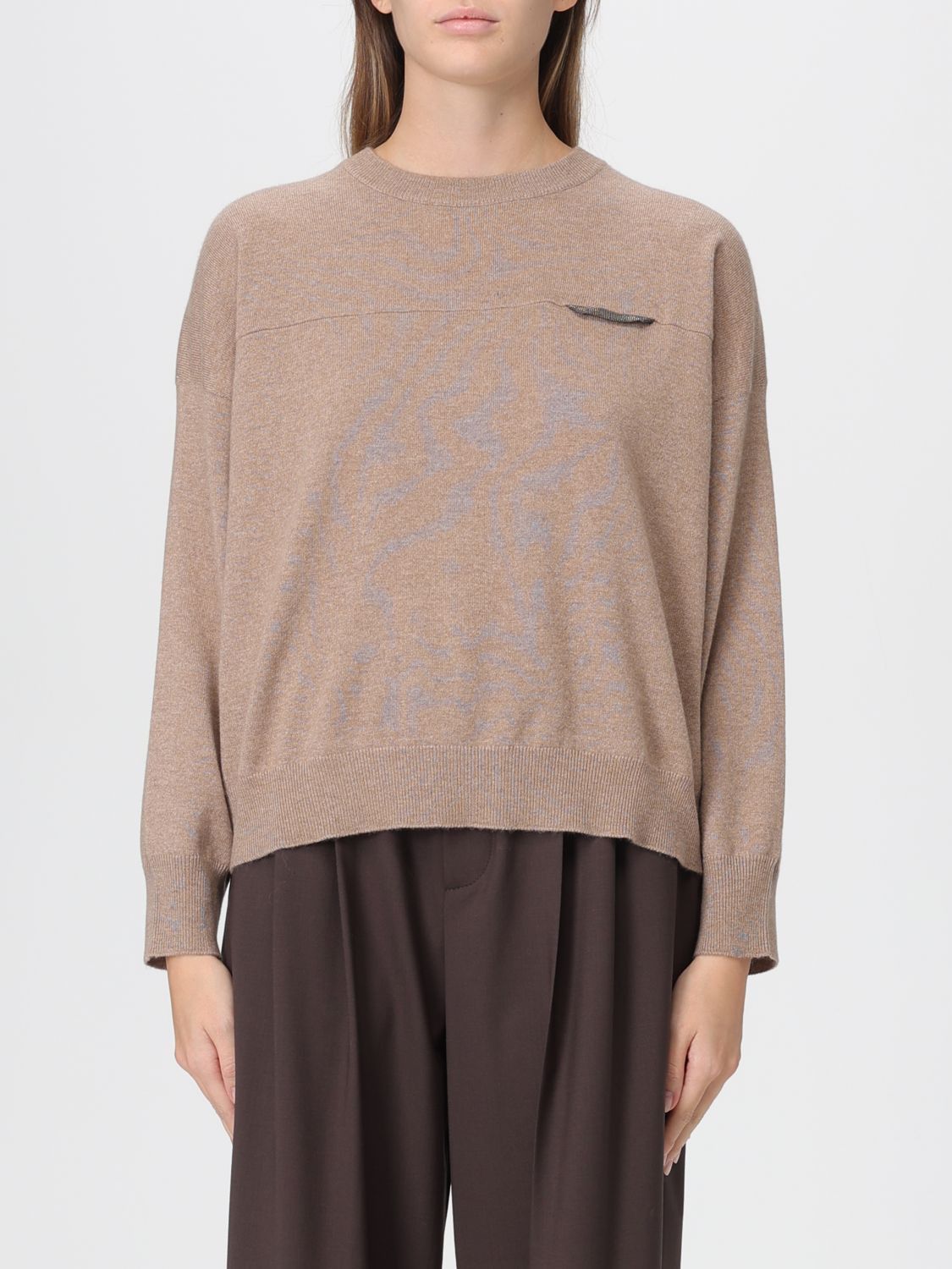 Brunello Cucinelli Brunello Cucinelli Sweater Woman Brown Size S / US 4 / IT 40 - 1 Thumbnail