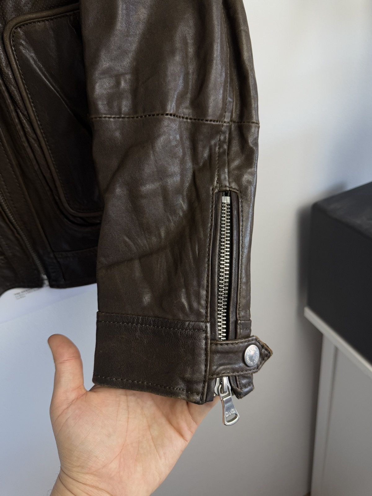 Dolce & Gabbana Vintage Dolce & Gabbana moto biker leather jacket 52 L rare Size US L / EU 52-54 / 3 - 7 Thumbnail
