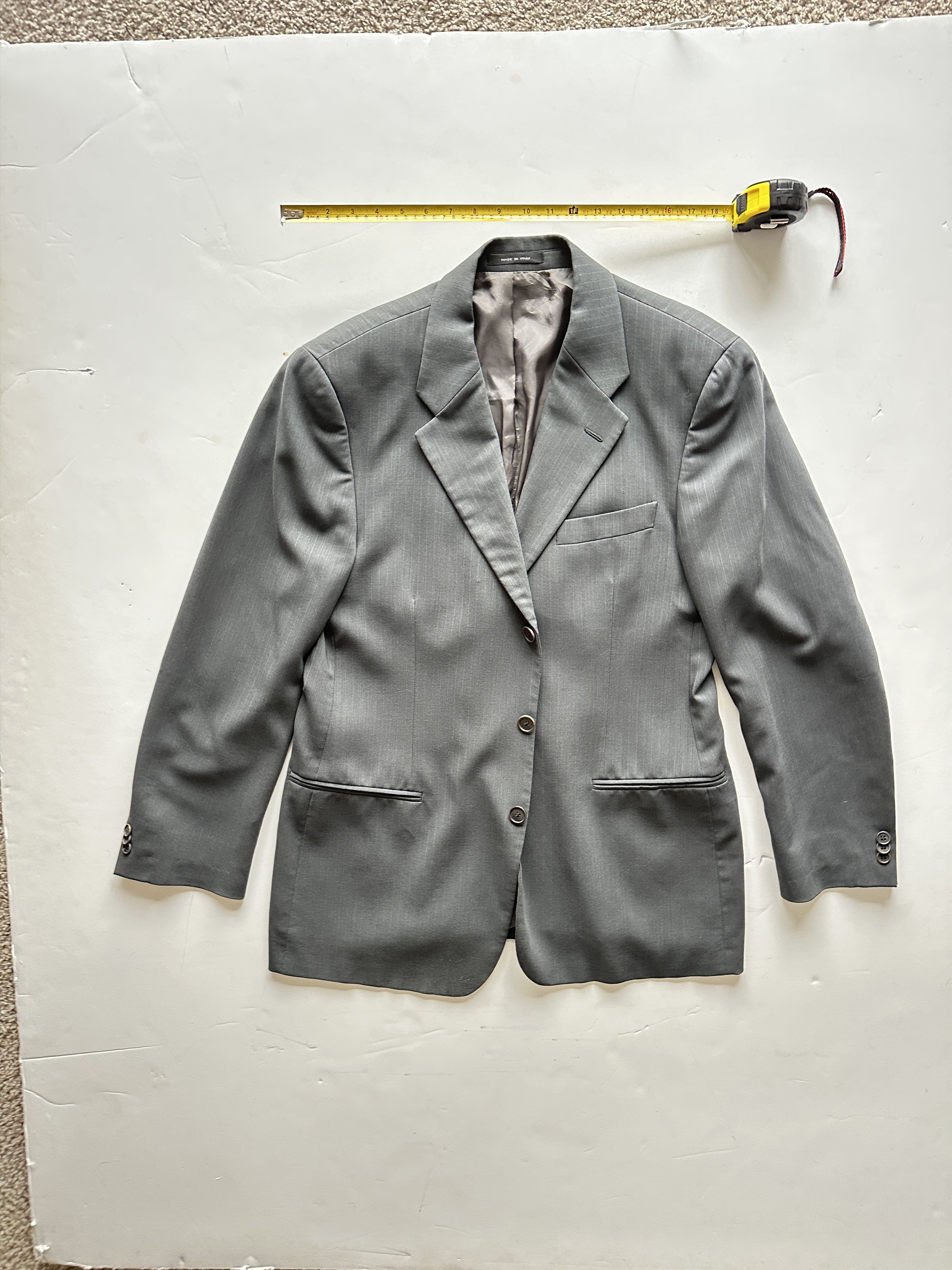 Valentino Emporio Armani Vintage Gray Wool Blazer — 42R Size 42R - 1 Thumbnail