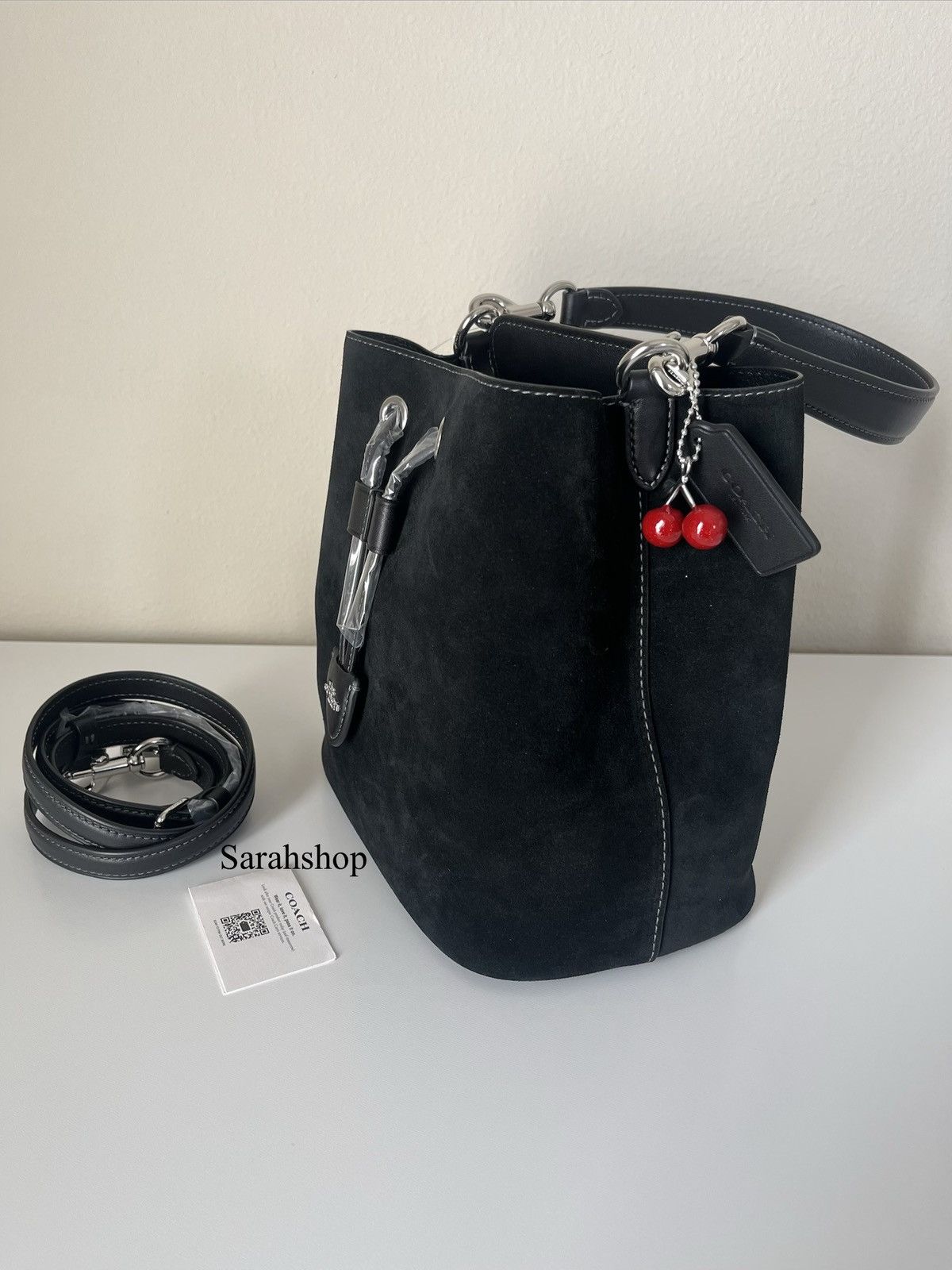 Coach Coach Rowan Bucket Bag With Cherry Charm Size ONE SIZE - 4 Thumbnail