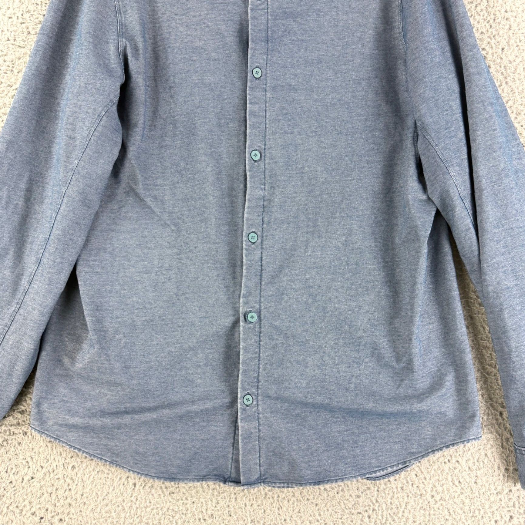 Lululemon Lululemon Button-Up Shirt Mens Large Blue Long Sleeve Technical Casual Shirt Size US L / EU 52-54 / 3 - 5 Thumbnail