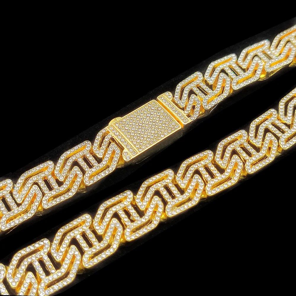 Other 16mm Prong Baguette Curb Chain Iced Cubic Zirconia Bracelet Size ONE SIZE - 3 Thumbnail