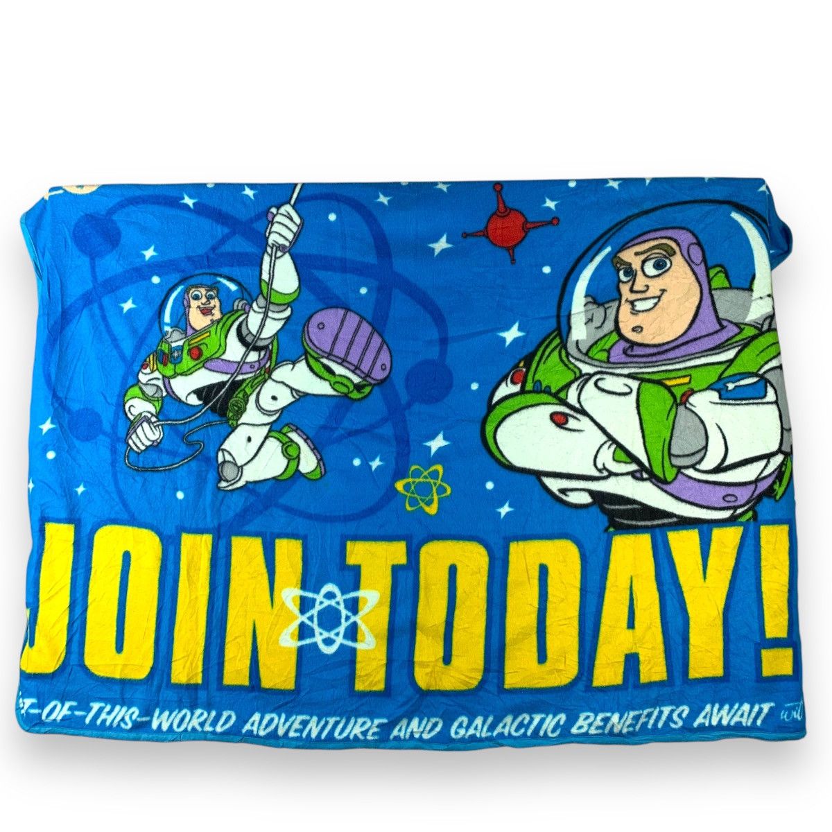 Disney Vintage DISNEY PIXAR BUZZ LIGHTYEAR Fleece Blanket Join Size ONE SIZE - 1 Thumbnail