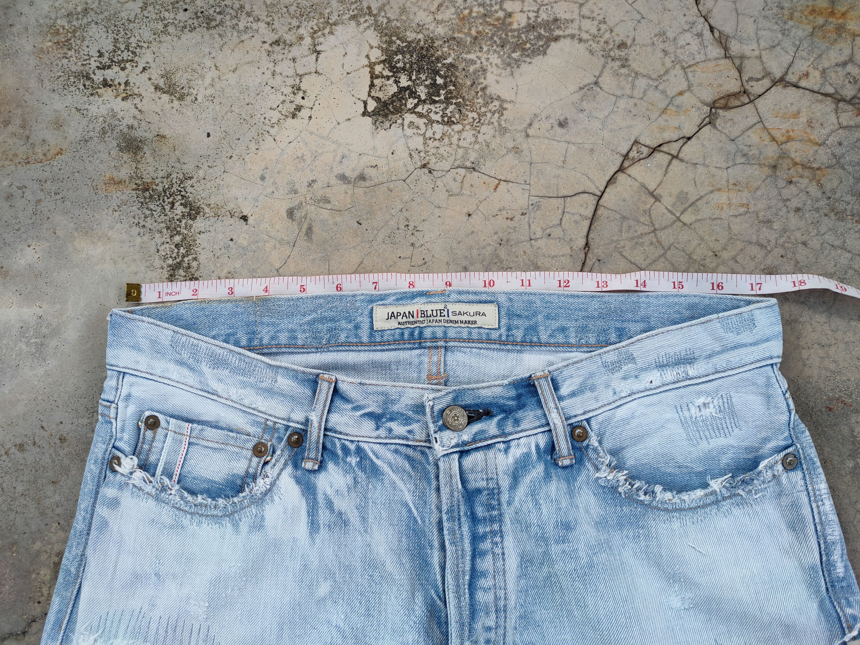 Blue Blue Japan # VINTAGE JAPAN BLUE FADED DISTRESSED JEANS PANTS Size US 34 / EU 50 - 7 Thumbnail