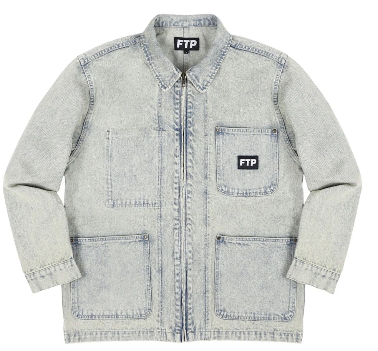 Fuck The Population FTP Frayed Denim Jacket (Sand) Size US XL / EU 56 / 4 - 1 Thumbnail