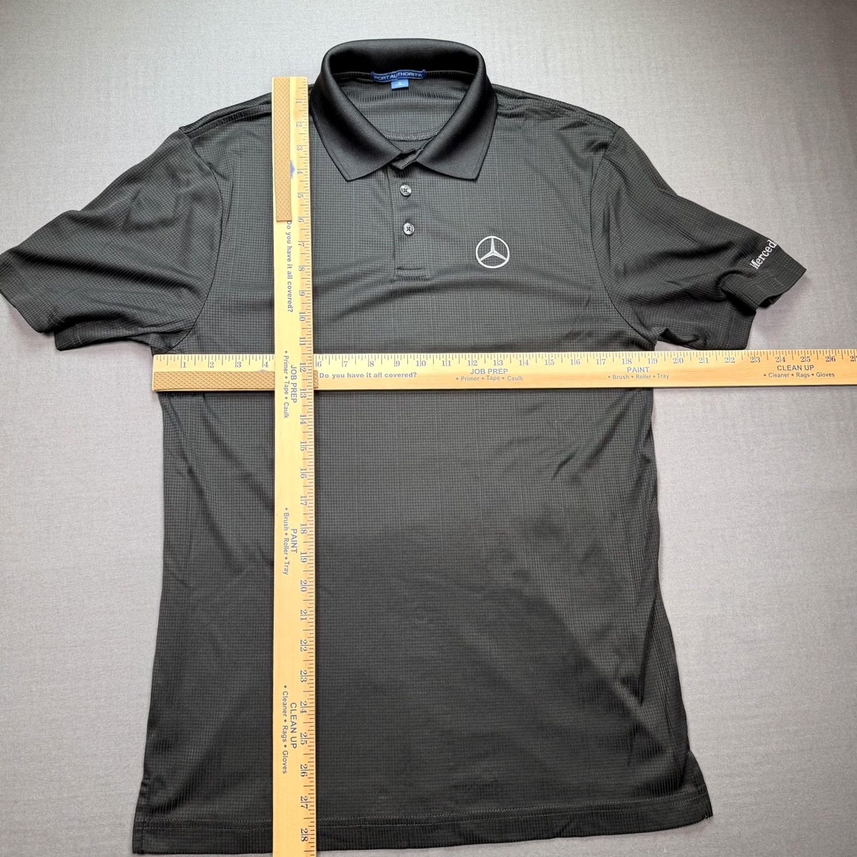 Port Authority Mercedes Polo Shirt Mens Small black Mercedes-Benz Logo Knit Polyester Size US S / EU 44-46 / 1 - 4 Thumbnail