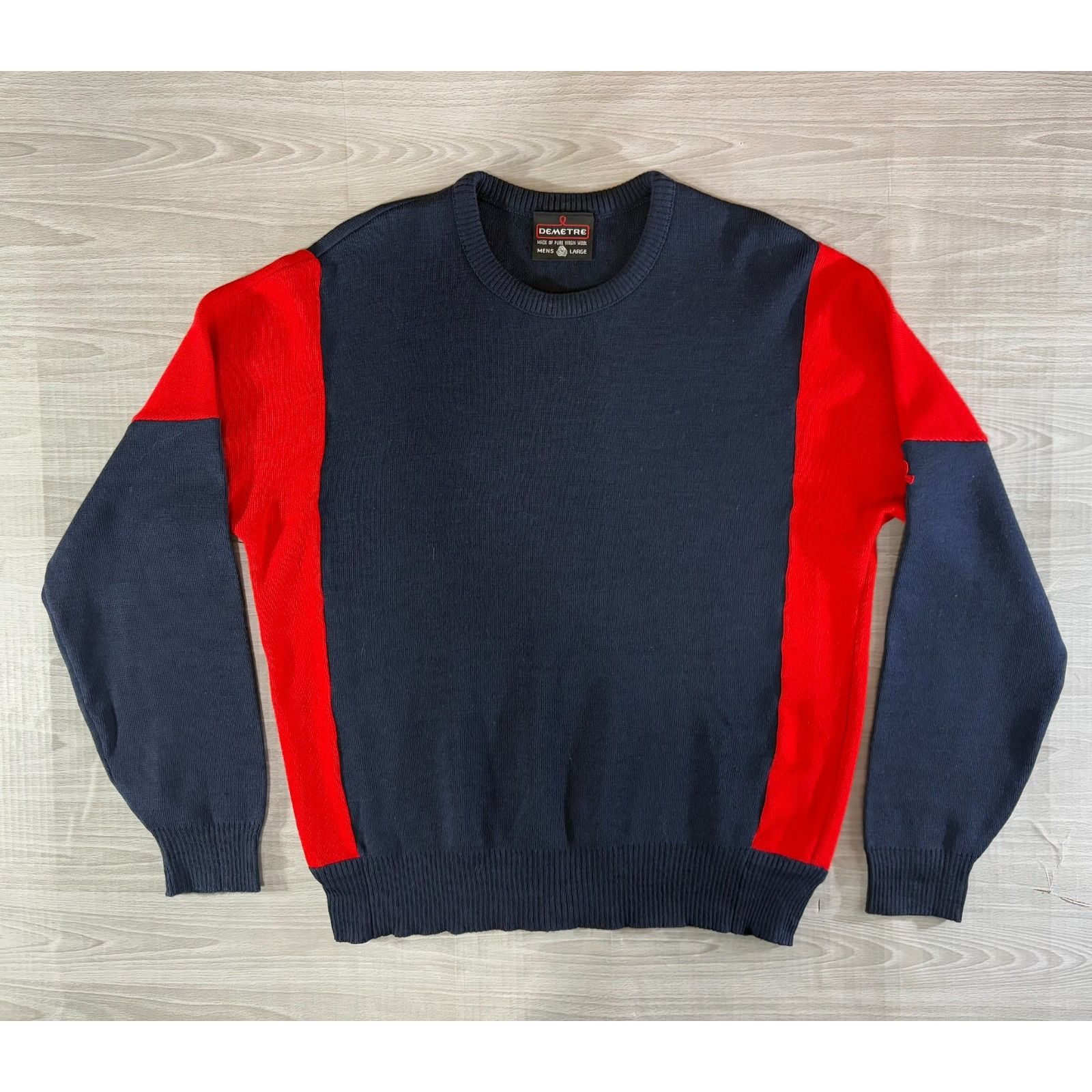 Other Demetre Pure Virgin Wool Colorblock Ski Sweater Sz L color b Size US L / EU 52-54 / 3 - 1 Thumbnail