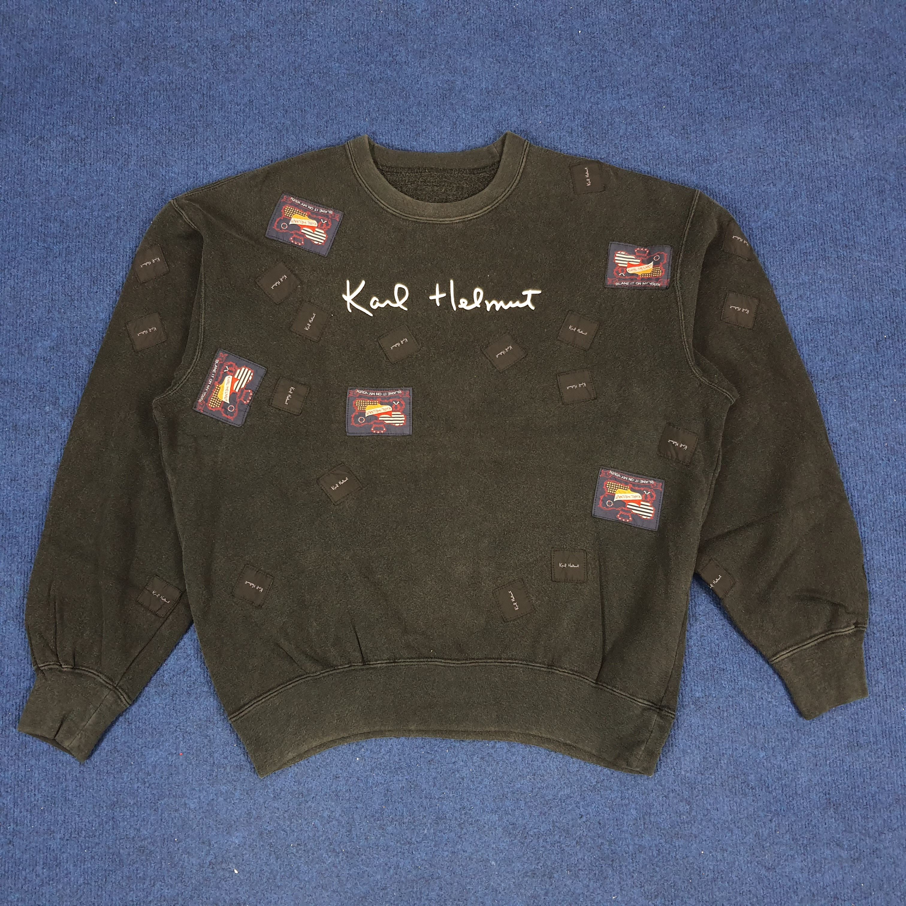 Karl Helmut × Vintage Vintage Karl Helmut Blame Me on My Youth Sweatshirts Size US L / EU 52-54 / 3 - 1 Thumbnail