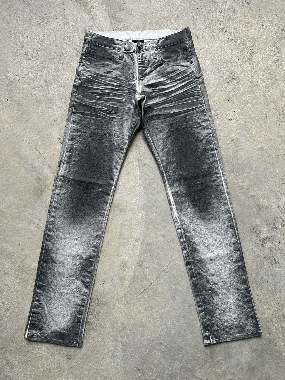 semanticdesign Vintage Japan Made Semantics Design Distressed Waxed Denim Size US 30 / EU 46 - 1 Thumbnail