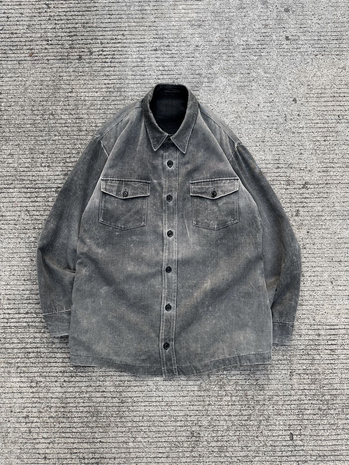 Y's for Men × Yohji Yamamoto Yohji Yamamoto SS08 Y’s For Men Washed Dye Shirt Jacket Size US L / EU 52-54 / 3 - 1 Thumbnail