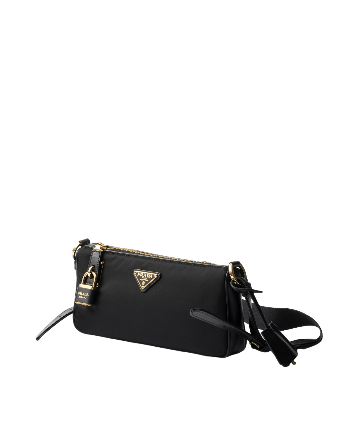 Prada PRADA Black Small Re-Nylon Leather Shoulder Bag New Size ONE SIZE - 2 Thumbnail