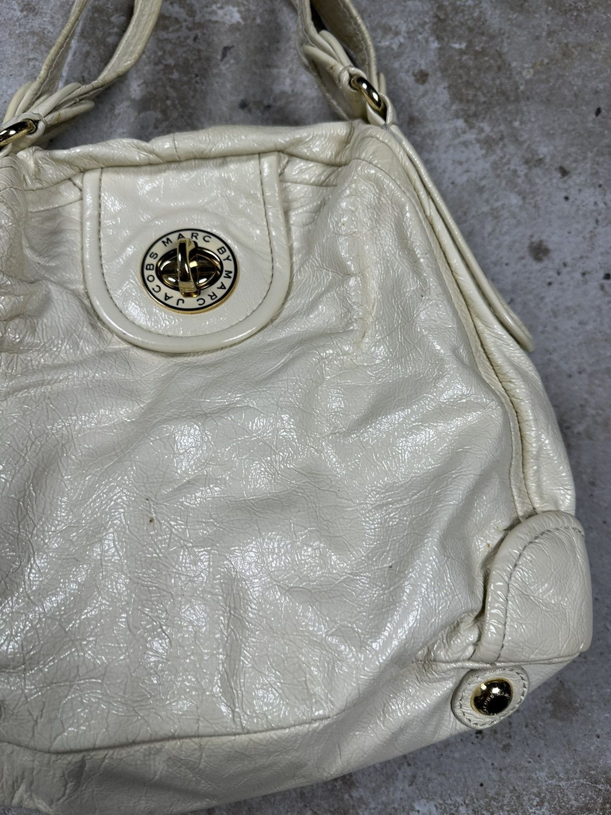 Marc Jacobs × Marc by Marc Jacobs Marc by Marc Jacobs Cream Tote Bag Cow Leather Vintage Gold Size ONE SIZE - 3 Thumbnail